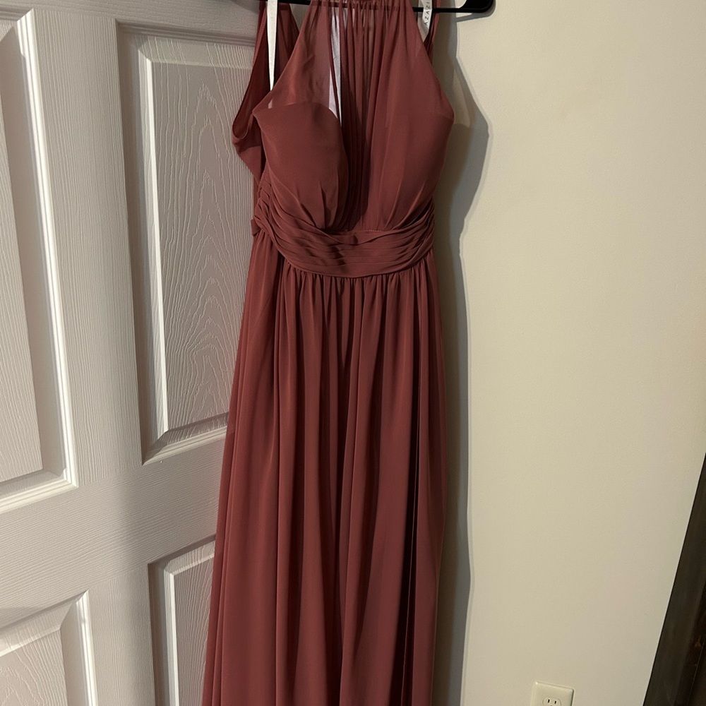 Azazie Strapless Dress in Burgundy